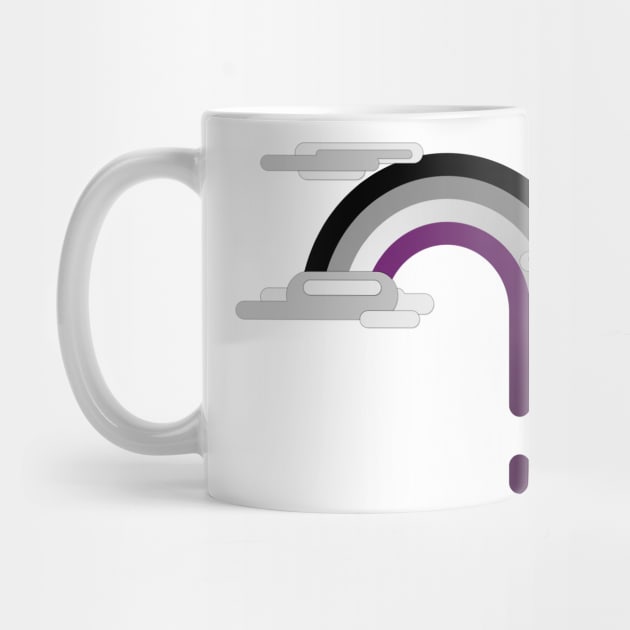 Asexual Pride Flag Minimalist Drip Rainbow Design by LiveLoudGraphics